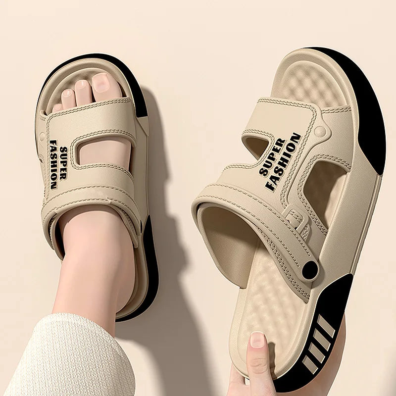 Men's Platform Slides Sandals – EVA Soft Sole, Indoor & Outdoor