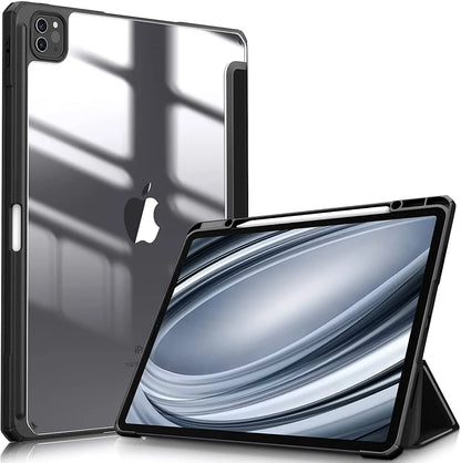iPad Case with Pencil Holder – Clear Back Folio Cover