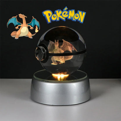 Pokémon 3D Crystal Ball Figure with LED Light Base