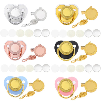 Luxury Bling Baby Pacifier & Clip Set – Personalized Newborn Dummy