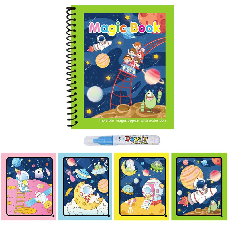 Magic Water Coloring Book for Kids – Animal Cartoon Designs