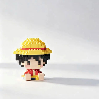 One Piece Luffy Straw Hat Pirate Mini Building Block Figure