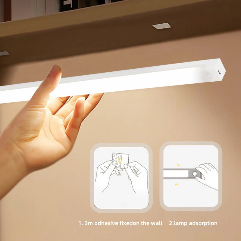 Motion Sensor LED Night Light – USB-C Rechargeable, 3 Color Modes