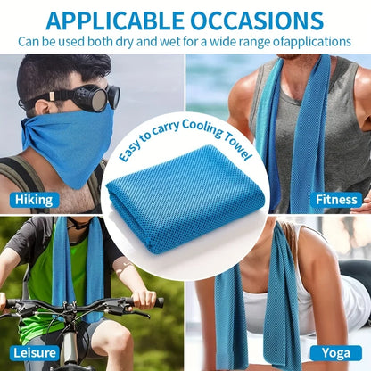 Cooling Sports Towel with Portable Bottle Case – Quick Dry, Ice Cold Sensation