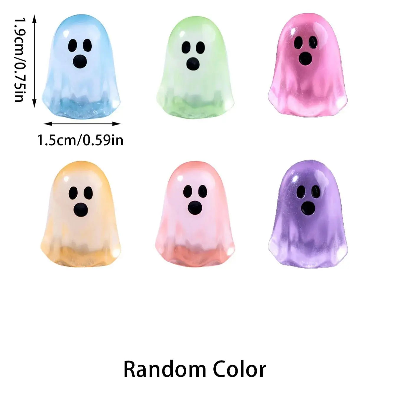 Glow-in-the-Dark Mini Ghost Figurines – Set of 5 or 10