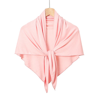 Cotton Triangle Hijab Scarf with Bow Detail – Muslim Women's Wrap