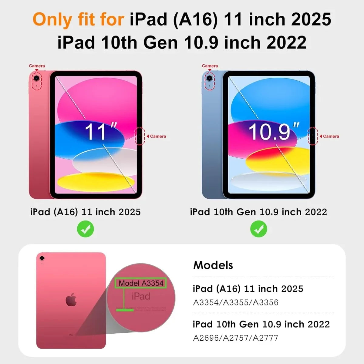 iPad Clear Back Case with Pencil Holder & Stand