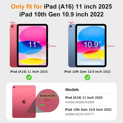 iPad Clear Back Case with Pencil Holder & Stand