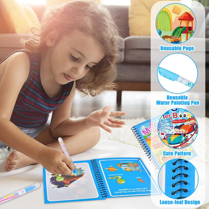 Magic Water Coloring Book for Kids – Animal Cartoon Designs