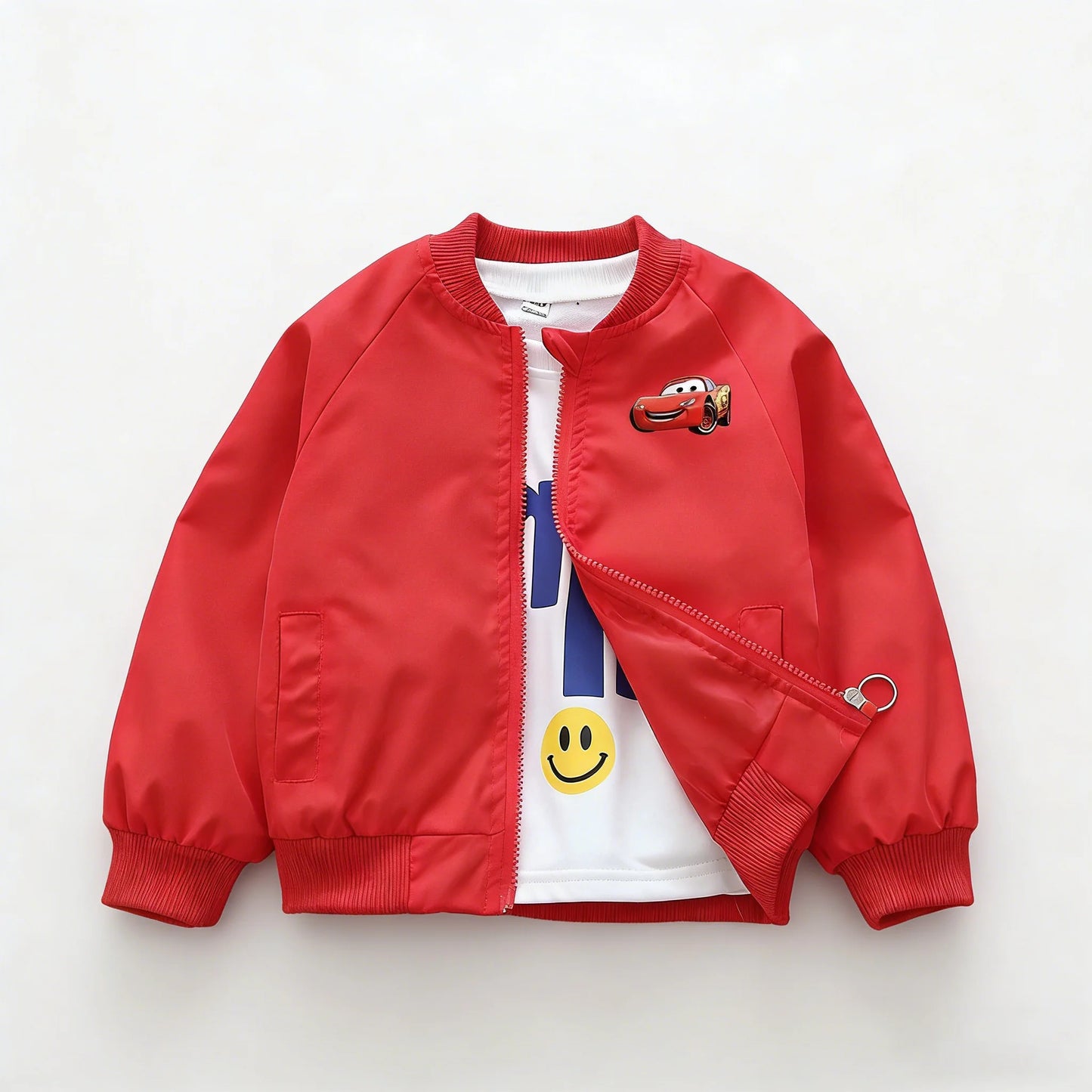 Disney Cars Lightning McQueen Kids Zipper Windbreaker Jacket