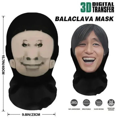 Mr. Bean Face Mask – Funny 3D Printed Balaclava Head Scarf