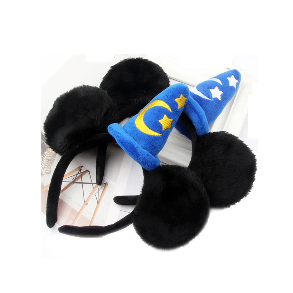 Mickey Mouse Ears Headband – Plush Sorcerer Wizard Hat