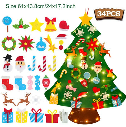 DIY Felt Christmas Tree Kit – 23-Piece Kids Holiday Decoration