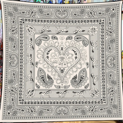 Luxury Silk Cashmere Square Scarf for Women – Designer Pashmina Shawl