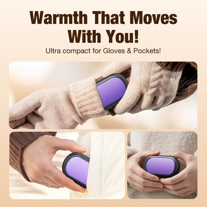 Magnetic Hand Warmer 2-in-1 with 3 Heat Settings – Rechargeable Mini Pocket Warmer