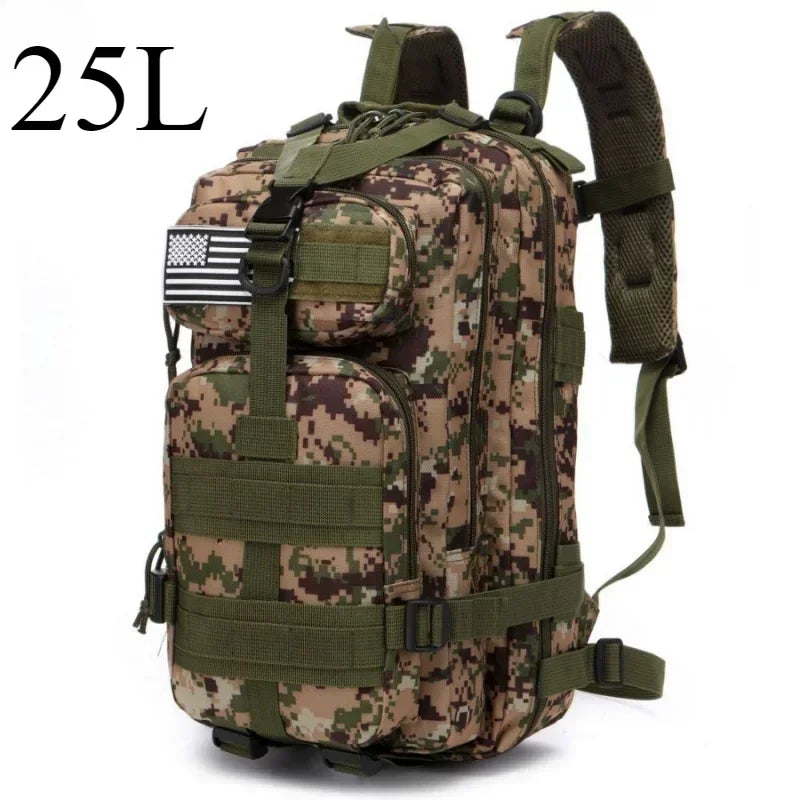Tactical Backpack – 25L / 50L MOLLE Outdoor Bag for Hiking, Camping & Hunting