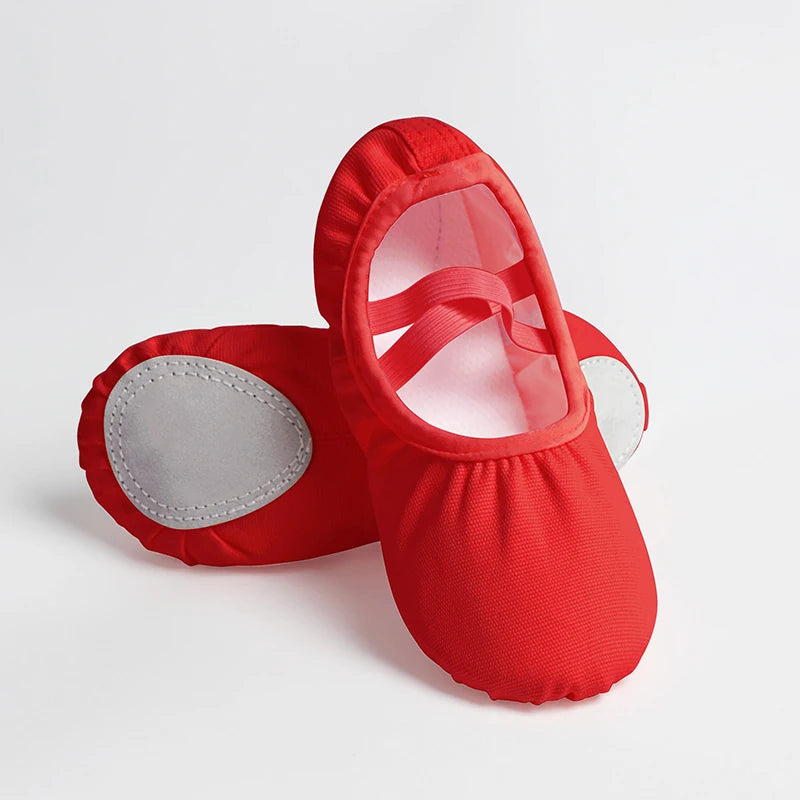 Canvas Ballet Slippers Split Sole Dance Shoes for Kids & Adults