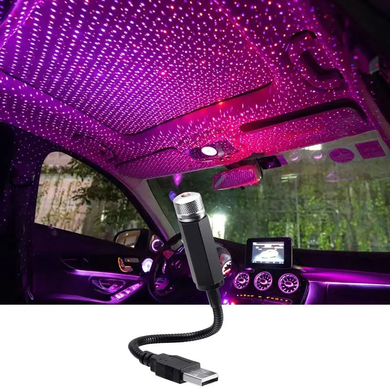 USB Star Projector Light – Galaxy Atmosphere Lamp for Car & Room