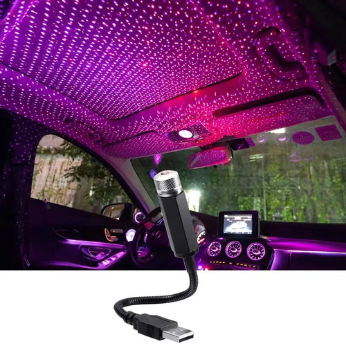 USB Star Projector Light – Galaxy Atmosphere Lamp for Car & Room