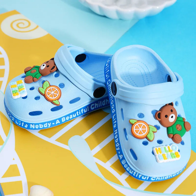 Kids Cartoon Clog Sandals – Soft Sole Non-Slip Summer Shoes
