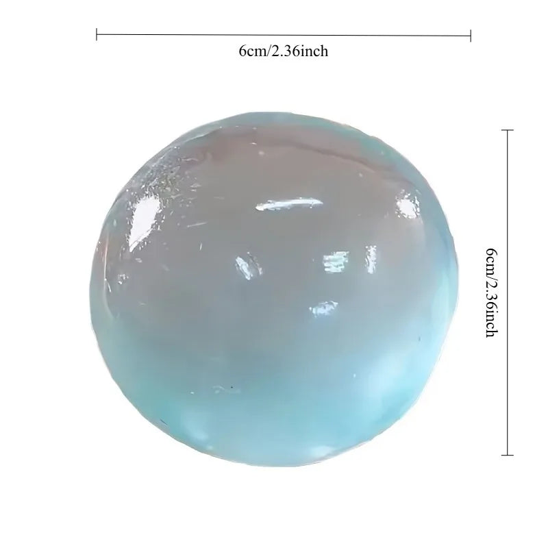 Mochi Squishy Stress Relief Ball – Soft Transparent Fidget Toy