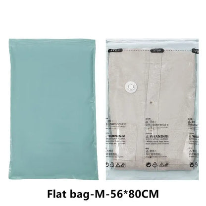 Vacuum Storage Bags No-Pump Space Saver for Bedding & Clothes