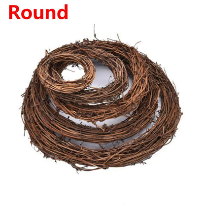 Natural Rattan Wreath Ring – Round & Heart DIY Craft Base