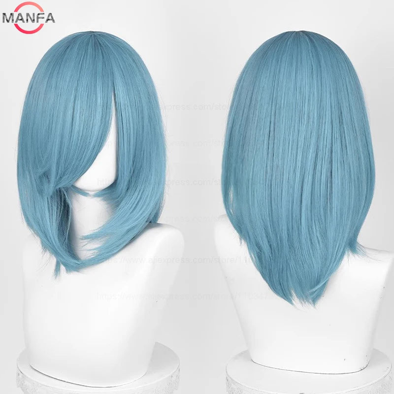 Anime Cosplay Bob Wig with Bangs – 40cm Heat Resistant, 54 Colors