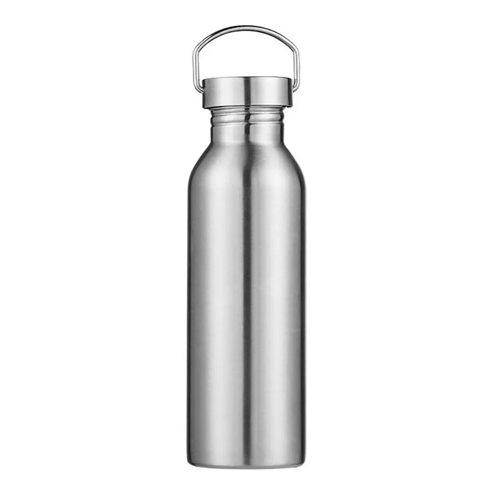 Stainless Steel Sports Water Bottle – Bamboo or Steel Lid