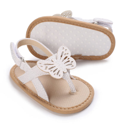 Baby Girl Butterfly Sandals – Soft Sole Summer Shoes for Infants