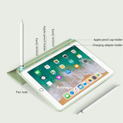 iPad Case with Pencil Holder – Tri-Fold Smart Cover for All Models