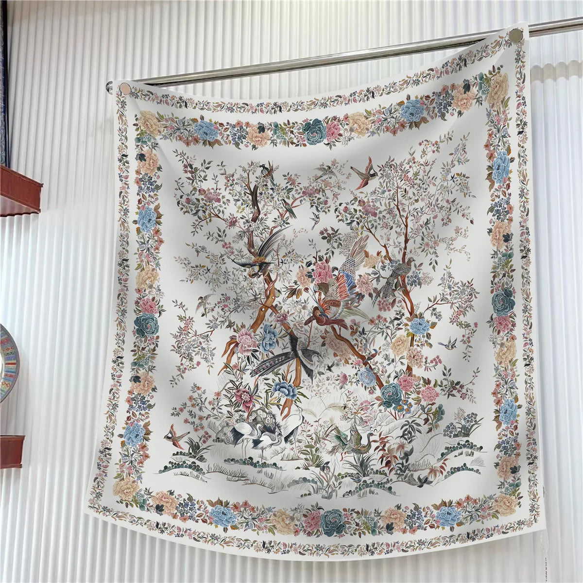 Luxury Silk Square Scarf Women Floral Paisley Print 90cm