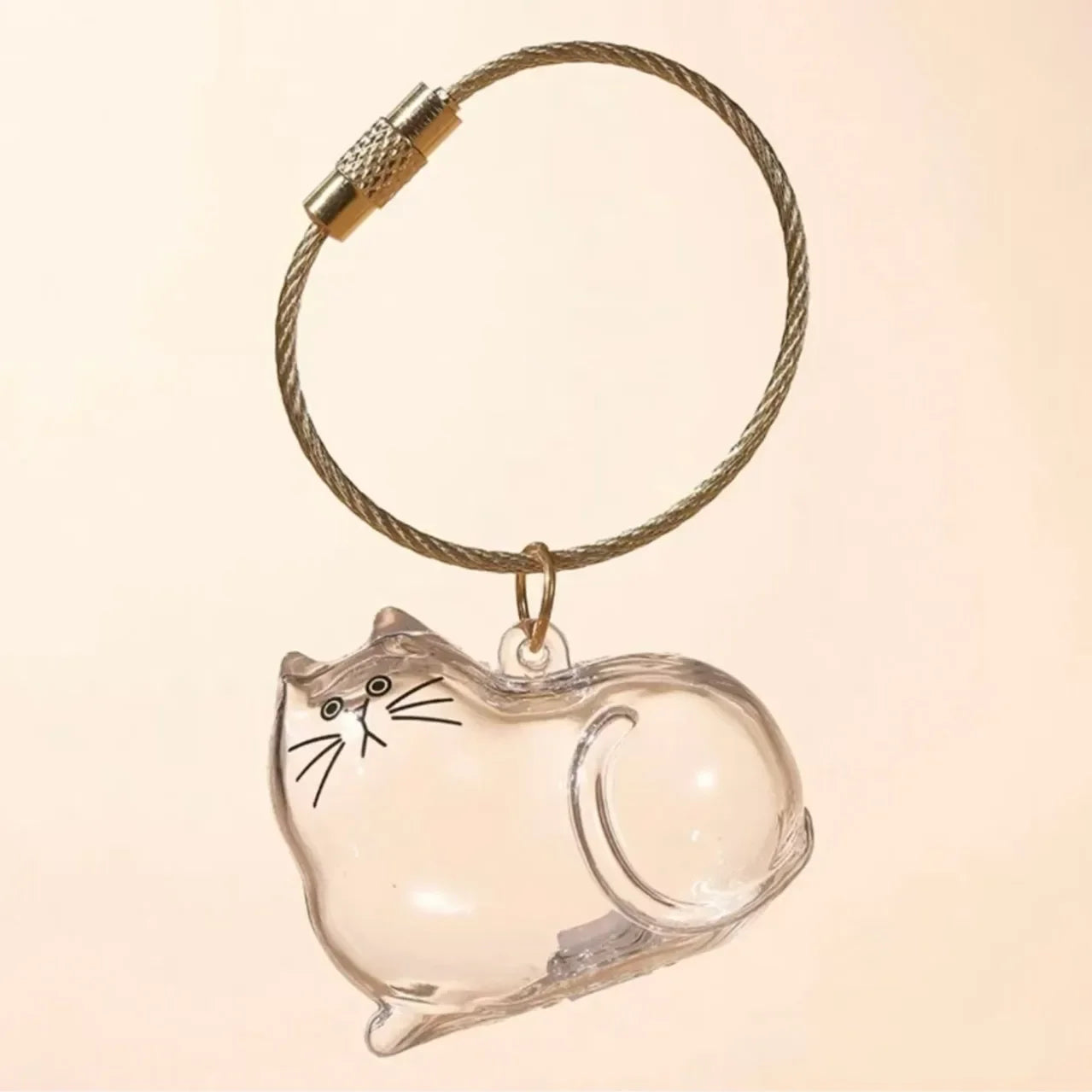 Pet Hair Memorial Keychain – Transparent Dog & Cat Pendant