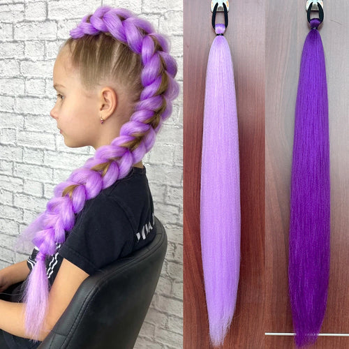 28-Inch Synthetic Straight Ponytail – DIY Braided Hair Extension