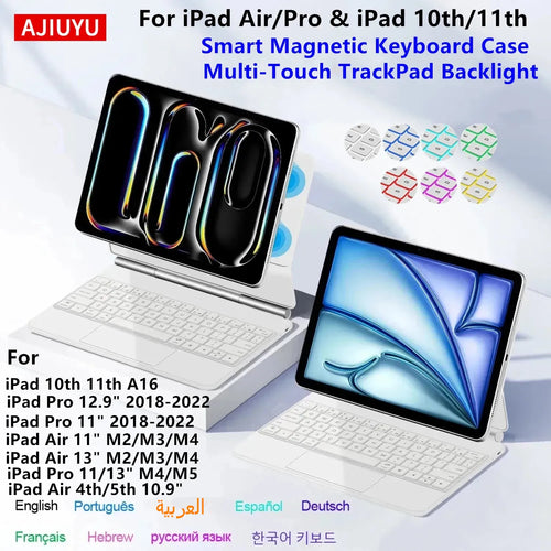 Backlit Magic Keyboard iPad Case – iPad Pro, Air, Smart Cover
