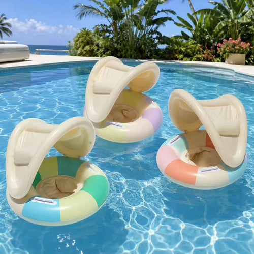 Inflatable Kids Swim Ring Pool Float with Handles