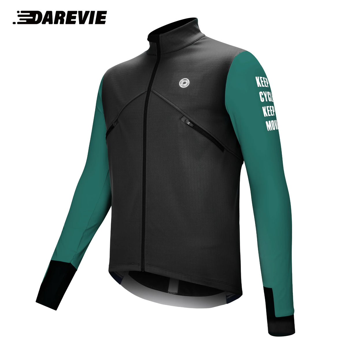 Darevie Men's Cycling Jacket – Windproof Fleece Long Sleeve