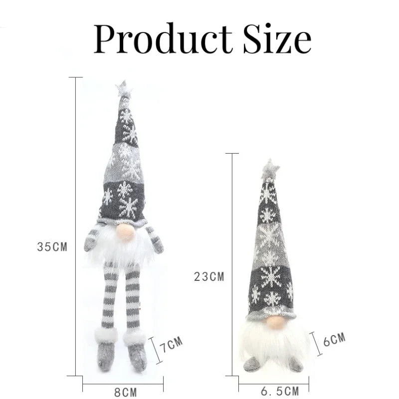 Light-Up Christmas Gnome Doll – Long-Leg Faceless Plush Holiday Decoration