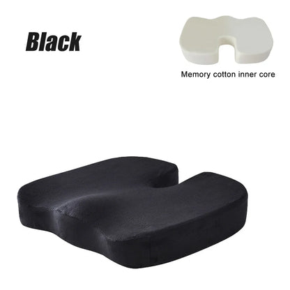 Memory Foam Orthopedic Seat Cushion – U-Shaped Coccyx Chair Pad