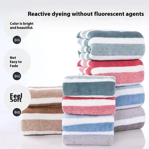 Coral Fleece Bath Towel – Thick, Quick-Dry & Absorbent