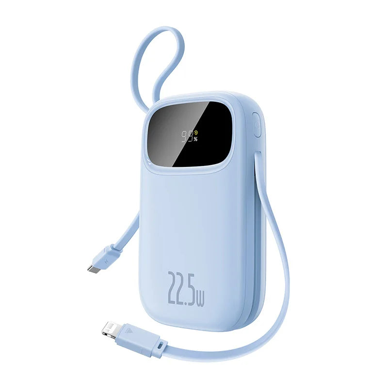 Baseus 22.5W Power Bank with Built-in USB-C & Lightning Cables 10000/20000mAh