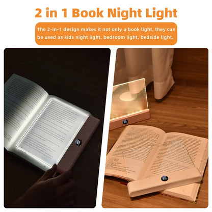 LED Flat Reading Light Panel – Dimmable Book Lamp