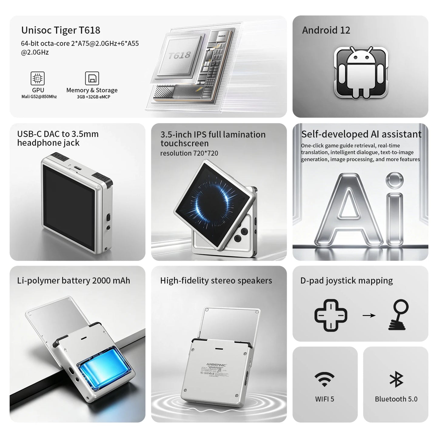 Anbernic RG Rotate Android Retro Handheld Gaming Console