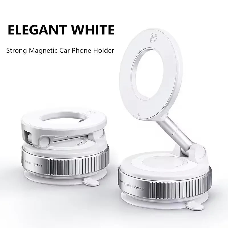 Magnetic Car Phone Mount – Foldable 360° Adjustable Vacuum Holder