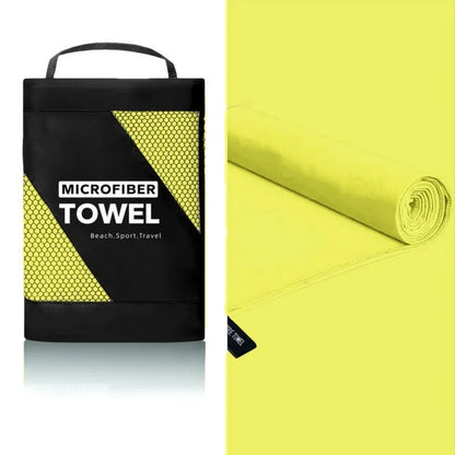 Microfiber Sports Towel with Carry Case – Quick Dry for Beach, Gym & Travel