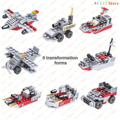 Military Building Blocks Set – Tank, Warship, Plane & Army Models