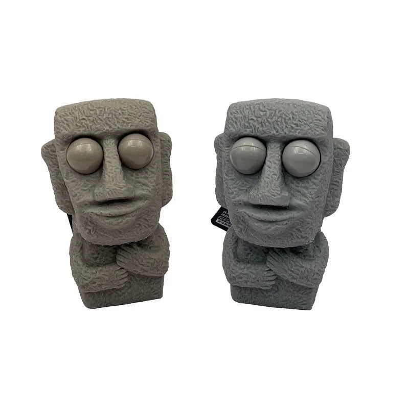 Moai Stress Relief Squeeze Toy – Pop-Eye Easter Island Statue Fidget