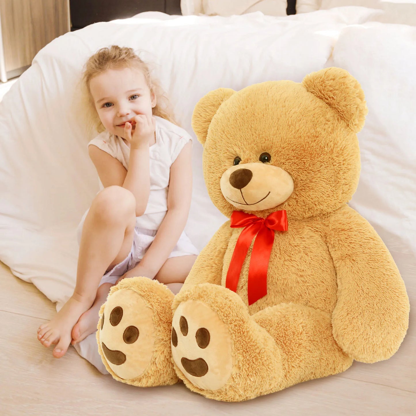 Giant Teddy Bear Stuffed Animal – Big Plush Bear Gift for Kids