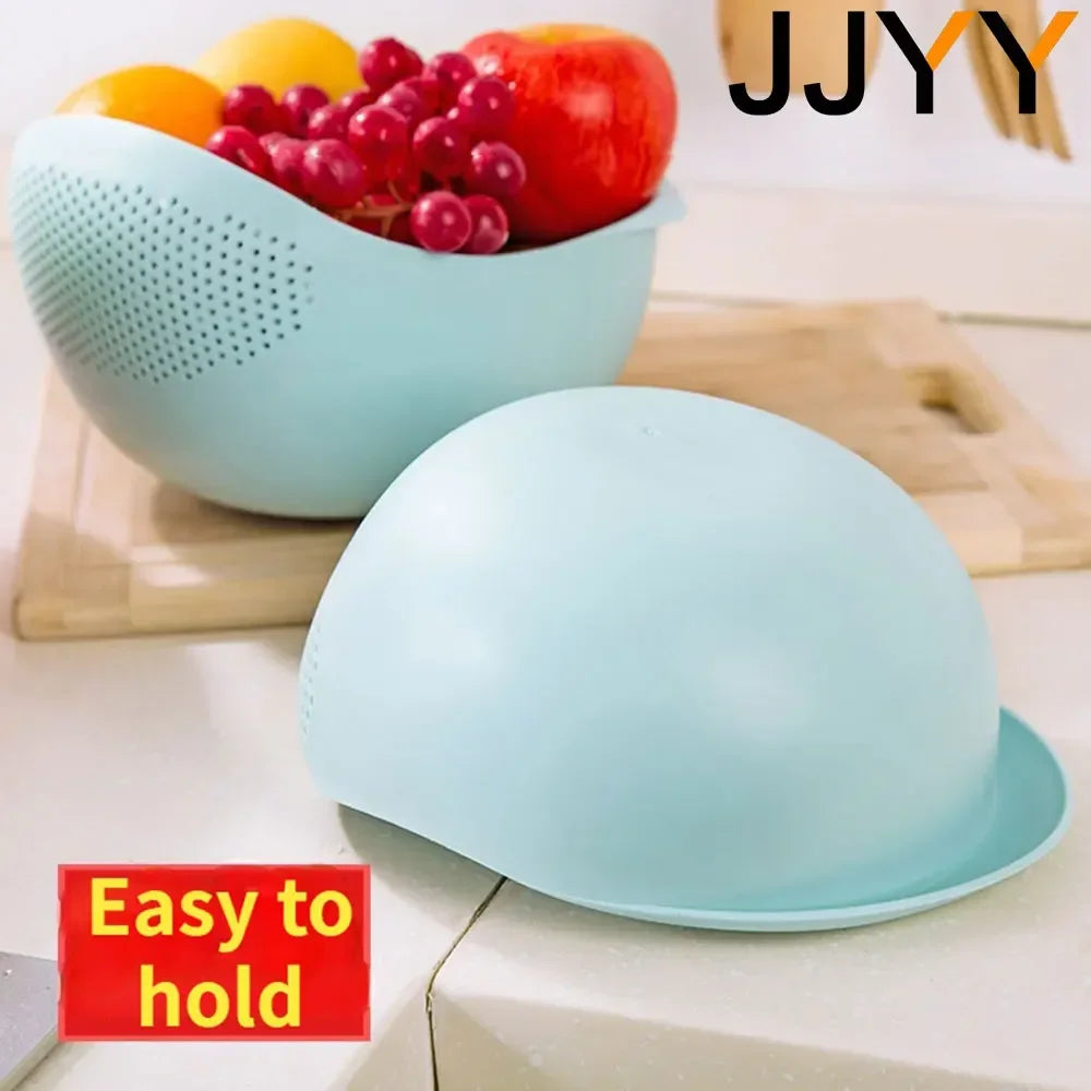 Rice Washing Basket – Plastic Strainer Bowl with Handle