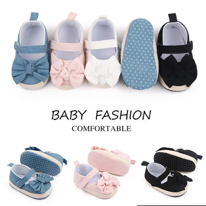 Baby Girl Mary Jane Shoes – Soft Sole Bowknot Sandal